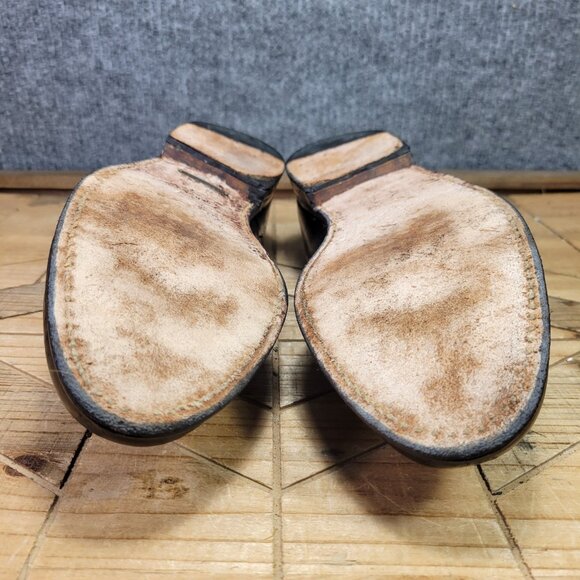 Magnanni Men's Size 9 M Black Genuine Ostrich Penny Loafers Made in Spain - Picture 9 of 13